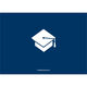 Blue and Green Hats Off Photo Graduation Invitations Image 2 of 3